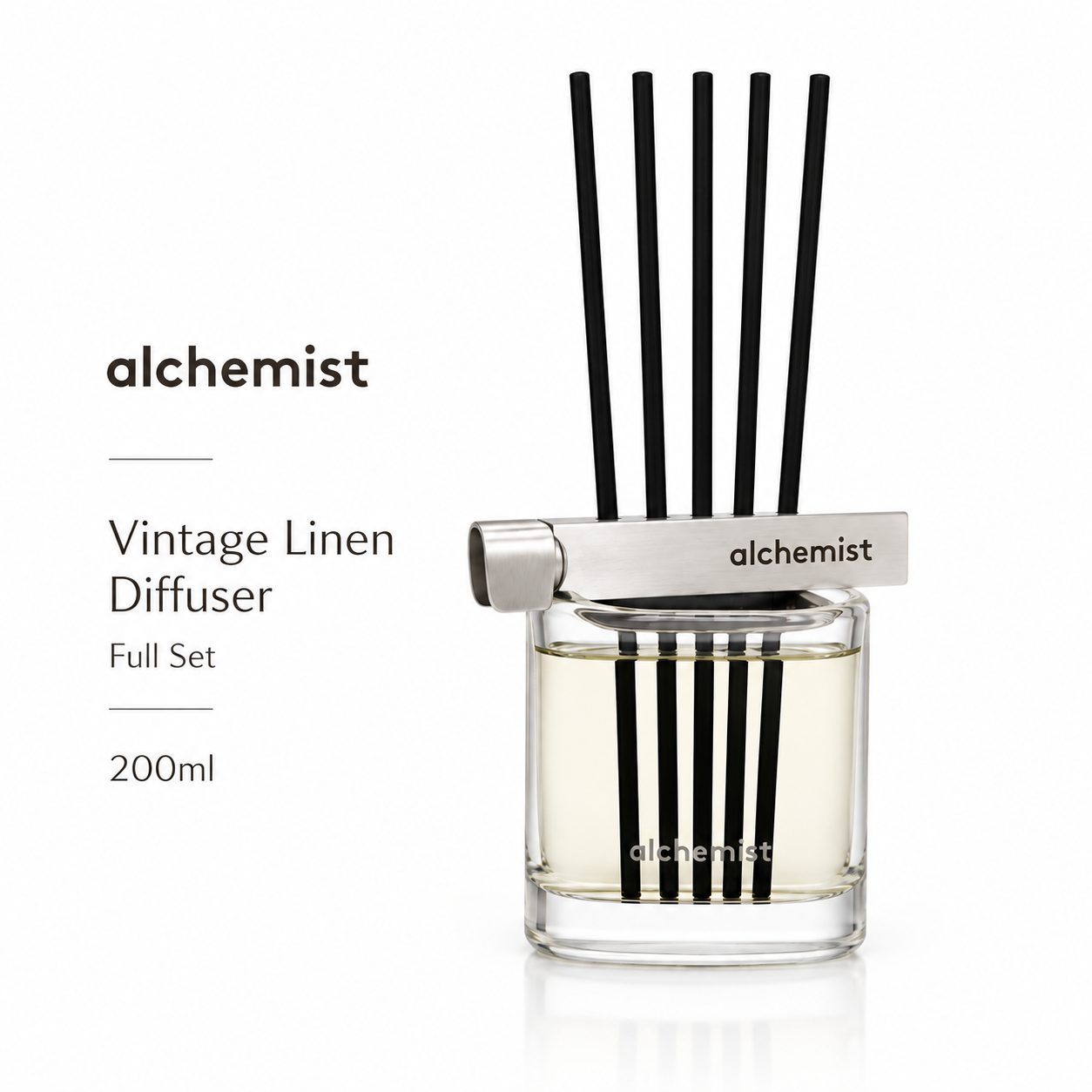 Alchemist Home Reed Diffuser Full Set - Vintage Linen 200ml